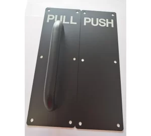 PULL/PUSH PLATE BLACK