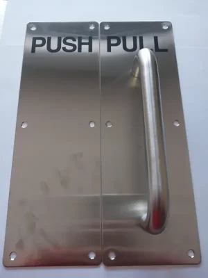 Push/Pull Handle Plate Silver